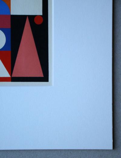 Auguste HERBIN - Composition sur le mot Jaune, 1949 - Sérigraphie originale en couleurs 2