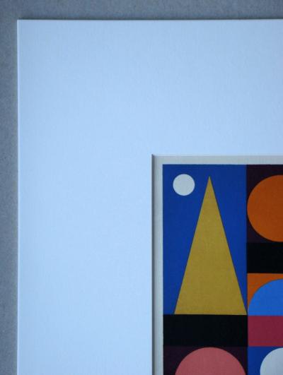 Auguste HERBIN - Composition sur le mot Jaune, 1949 - Sérigraphie originale en couleurs 2