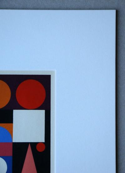 Auguste HERBIN - Composition sur le mot Jaune, 1949 - Sérigraphie originale en couleurs 2