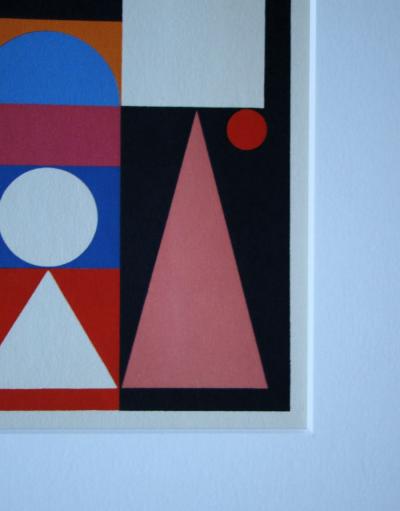 Auguste HERBIN - Composition sur le mot Jaune, 1949 - Sérigraphie originale en couleurs 2