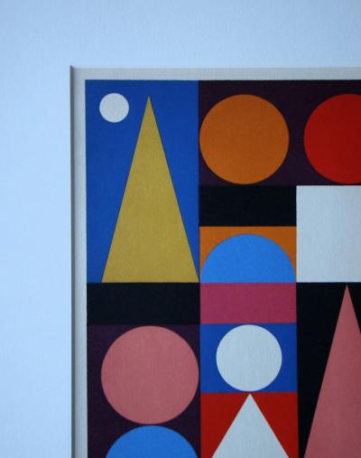 Auguste HERBIN - Composition sur le mot Jaune, 1949 - Sérigraphie originale en couleurs 2