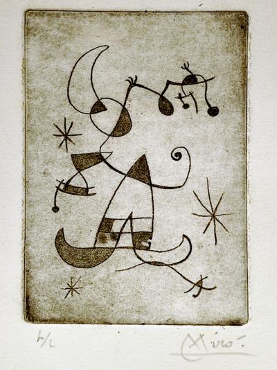 Joan Miró. - Antiguo Grabado firmado y numerado a lapiz por autor 2