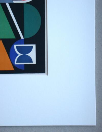 Auguste HERBIN - Composition sur le mot Rouge, 1949 - Sérigraphie originale en couleurs 2