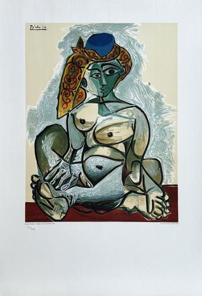 Pablo PICASSO - Femme au bonnet turc, 1974 - Lithographie signée dans la planche 2