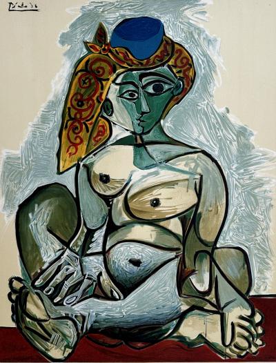 Pablo PICASSO - Femme au bonnet turc, 1974 - Lithographie signée dans la planche 2