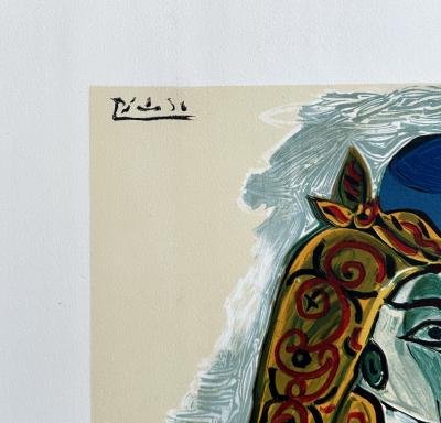 Pablo PICASSO - Femme au bonnet turc, 1974 - Lithographie signée dans la planche 2