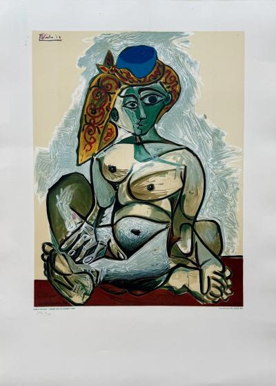 Pablo PICASSO - Femme au bonnet turc, 1974 - Lithographie signée dans la planche 2