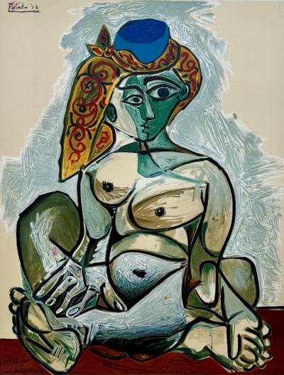 Pablo PICASSO - Femme au bonnet turc, 1974 - Lithographie signée dans la planche 2