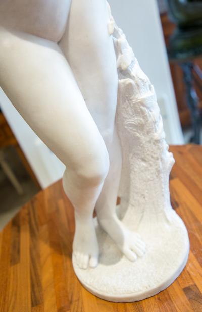 Felix Charpentier - Standing Nude - circa 1900 - Carrara marble - Signed sculpture 2