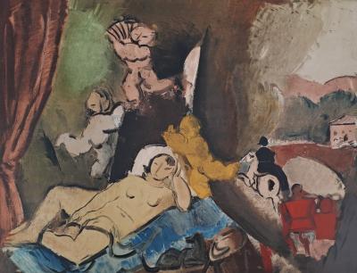 Charles Dufresne (d’après) : La femme endormie - Lithographie 2