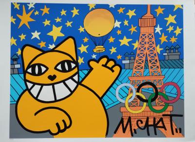 M Chat (1977) - M Chat en forme olympique  Sérigraphie numérotés et signés
