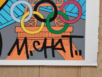 M Chat (1977) - M Chat en forme olympique  Sérigraphie numérotés et signés 2