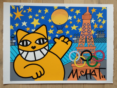 M Chat (1977) - M Chat en forme olympique  Sérigraphie numérotés et signés 2