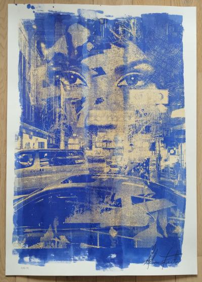 Vhils  - Blur 2024 - Sérigraphie à l’encre rapide et à l’acide 2