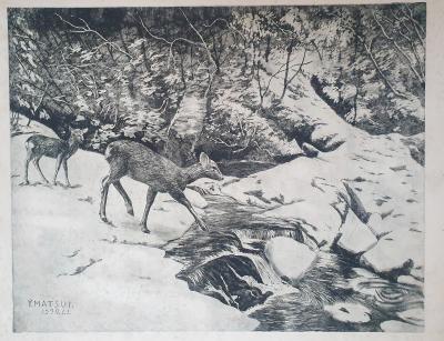 Y. Matsui - scène d’hiver, 1977 - Gravure 2