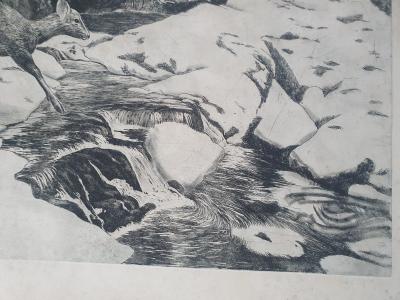 Y. Matsui - scène d’hiver, 1977 - Gravure 2