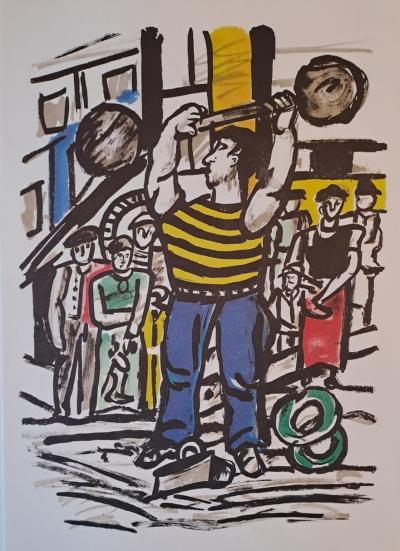 Fernand Léger (d’après) - L’haltérophile - Lithographie offset 2