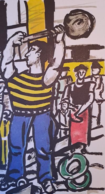 Fernand Léger (d’après) - L’haltérophile - Lithographie offset 2
