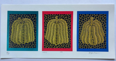 Yayoi Kusama, Kürbis, 1991, Siebdruck auf Papier, signiert, nummeriert und datiert