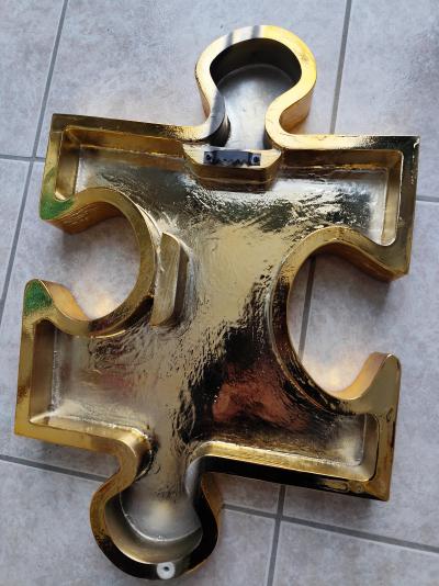 Sagrasse - Puzzle Piece of Art - Resin and marble powder 2