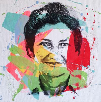 PyB - Simone Veil   2025 - Tableau pop street art 2