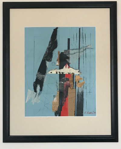Martine ROSSET - Composition,1995 - Technique mixte signée 2