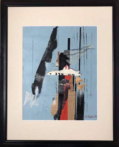 Martine ROSSET - Composition,1995 - Technique mixte signée 2