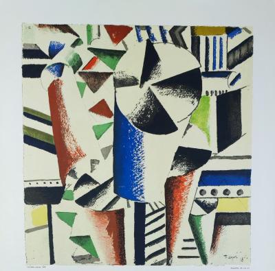 Fernand LEGER - Cylindres colorés, Affiche lithographique signée, 1979 2