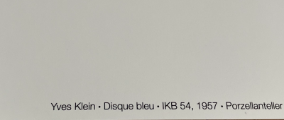 Yves Klein (1928-1962), Disque bleu, IKB 54, 1957, affiche 2