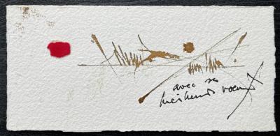 Georges MATHIEU - Carte de voeux - Dessin original 2