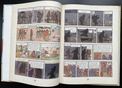 HERGE – Original drawing dedication on Tintin album – The Pharaoh’s cigars 2