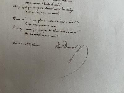 Alexandre DUMAS père - poème : L’Ange de Maraña  - autographe signé 2