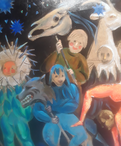 Véronika Issaeva-Agenos - Carnaval , 2020 - Acrylique sur plaque 2