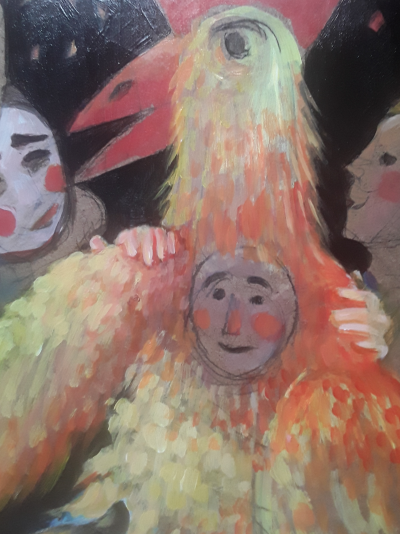 Véronika Issaeva-Agenos - Carnaval , 2020 - Acrylique sur plaque 2