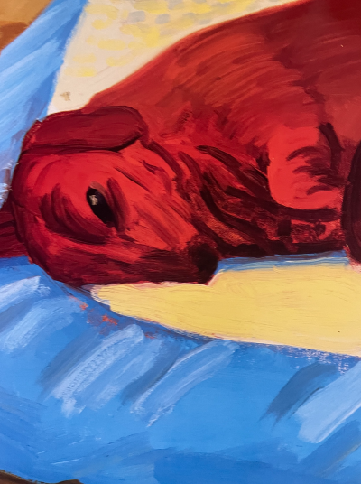 David Hockney,  Dog Paintings 43 - Poster - 1995 2