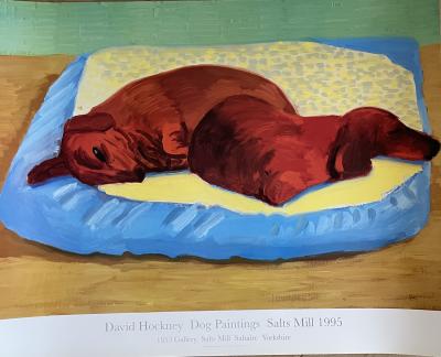 David Hockney,  Dog Paintings 43 - Poster - 1995 2