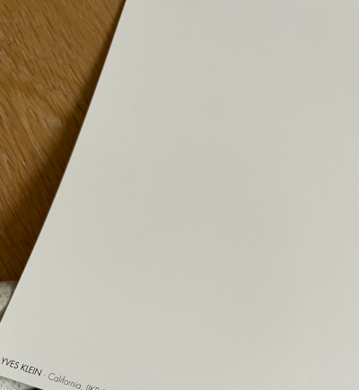 Yves Klein, California, (IKB 73), 1961 - Poster with copyright Estate of yves Klein 2