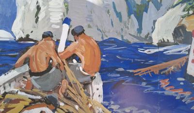 Mathurin Méheut (d’après) - Pêcheurs de rascasses - Impression numérique 2