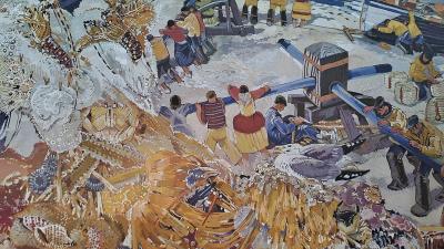 Mathurin Méheut (d’après) - Détail de la tapisserie la Mer - Impression numérique 2