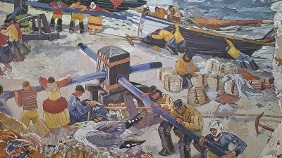 Mathurin Méheut (d’après) - Détail de la tapisserie la Mer - Impression numérique 2