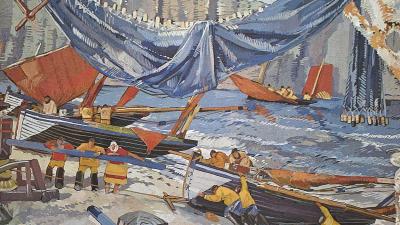 Mathurin Méheut (d’après) - Détail de la tapisserie la Mer - Impression numérique 2