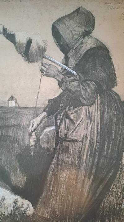 Mathurin Méheut (d’après) - La Fileuse à la poterie - Impression numérique 2