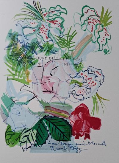 Raoul Dufy (d’après) - Bouquet à la fleur rouge - Lithographie signée 2