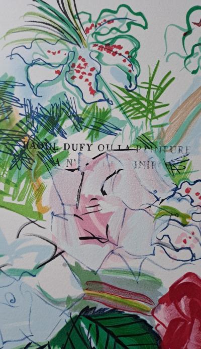 Raoul Dufy (d’après) - Bouquet à la fleur rouge - Lithographie signée 2