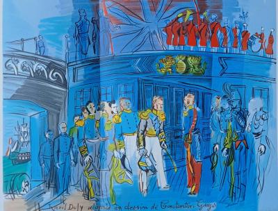 Raoul Dufy (d’après) - Le Prince de Joinville accueilli sur une frégate anglaise - Lithographie signée 2