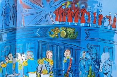 Raoul Dufy (d’après) - Le Prince de Joinville accueilli sur une frégate anglaise - Lithographie signée 2