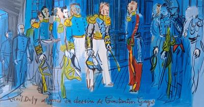 Raoul Dufy (d’après) - Le Prince de Joinville accueilli sur une frégate anglaise - Lithographie signée 2