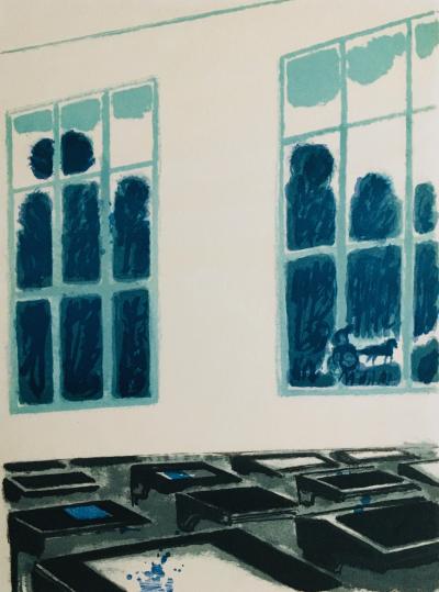 André BRASILIER - Les pupitres, 1980 - Lithograph signed in pencil 2