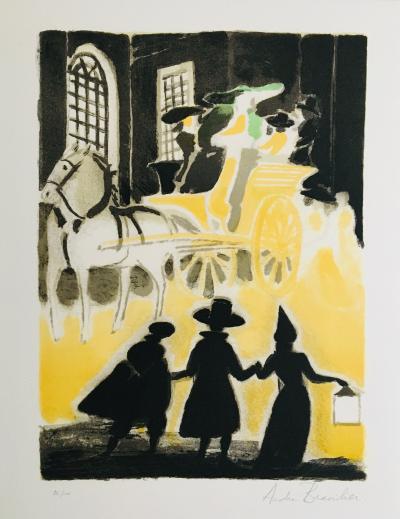 André BRASILIER - La fête, 1980 - Lithographie signée au crayon 2
