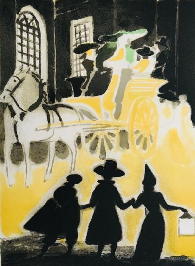 André BRASILIER - La fête, 1980 - Lithographie signée au crayon 2